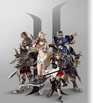 Герои Lineage II: человек, эльфийка, тёмный эльф и гномка
